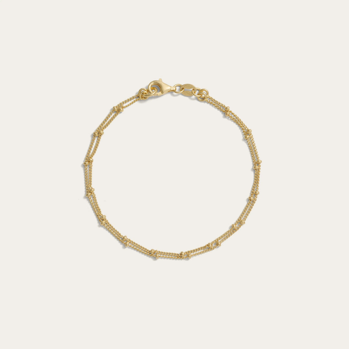 Awe Inspired Bracelets 14K Yellow Gold Vermeil Double Wrap Saturn Bracelet