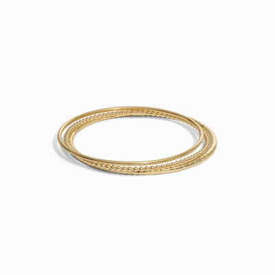 Awe Inspired Bracelets 14K Yellow Gold Vermeil Earth Goddess Bangles