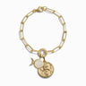 Awe Inspired Bracelets 14K Yellow Gold Vermeil Hecate Triple Moon Charm Bracelet