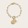 Awe Inspired Bracelets 14K Yellow Gold Vermeil Inverted Moon Charm Bracelet