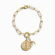 Awe Inspired Bracelets 14K Yellow Gold Vermeil Inverted Moon Charm Bracelet