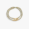 Awe Inspired Bracelets 14K Yellow Gold Vermeil Labradorite Heishi Double Wrap Bracelet