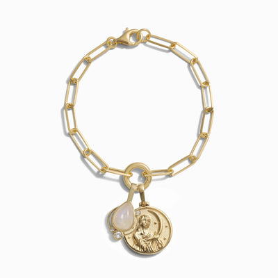 Awe Inspired Bracelets 14K Yellow Gold Vermeil / Mini Selene Moon Goddess Bracelet Set