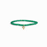 Awe Inspired Bracelets 14K Yellow Gold Vermeil Mushroom Green Onyx Beaded Bracelet