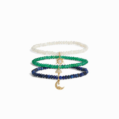 Awe Inspired Bracelets 14K Yellow Gold Vermeil Natural Beauty Bracelet Stack