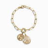 Awe Inspired Bracelets 14K Yellow Gold Vermeil Ocean Goddess Charm Bracelet