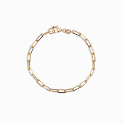 Awe Inspired Bracelets 14K Yellow Gold Vermeil Paperclip Chain Bracelet