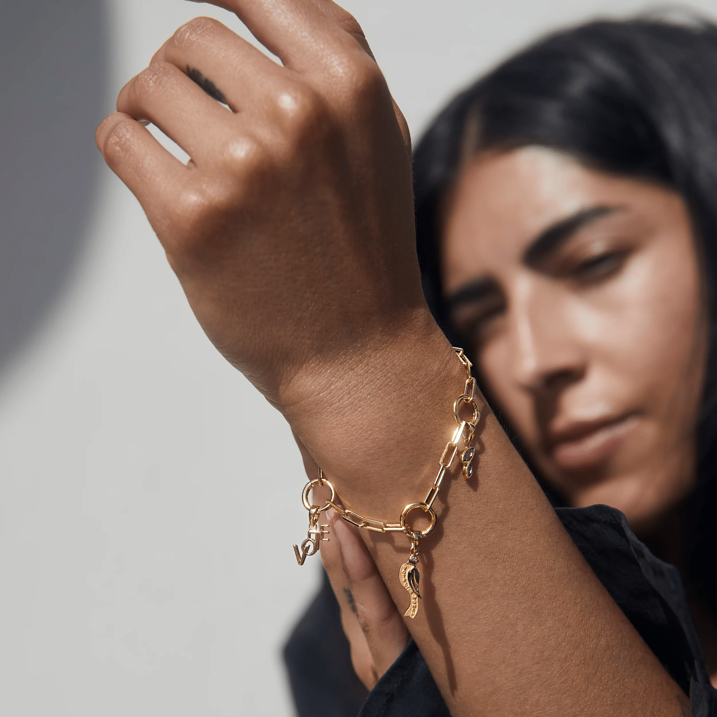 Awe Inspired Bracelets 14K Yellow Gold Vermeil RBG Legacy Charm Bracelet