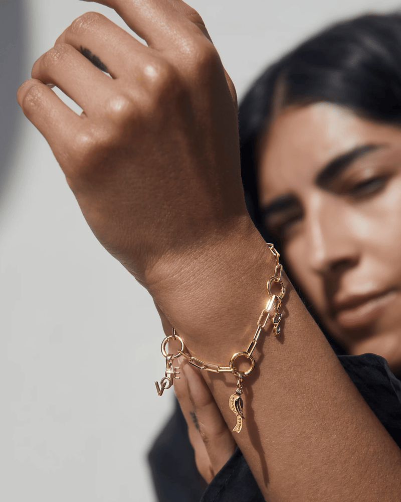 Awe Inspired Bracelets 14K Yellow Gold Vermeil RBG Legacy Charm Bracelet