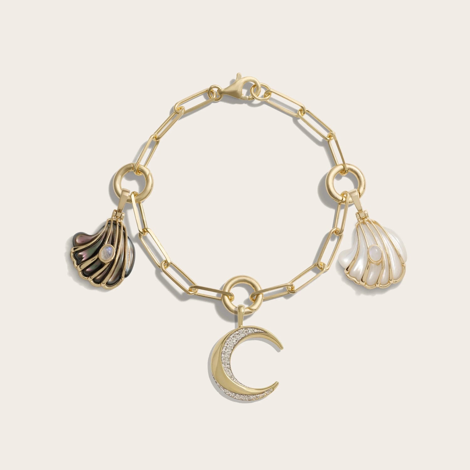 Awe Inspired Bracelets 14K Yellow Gold Vermeil Seaside Charm Bracelet