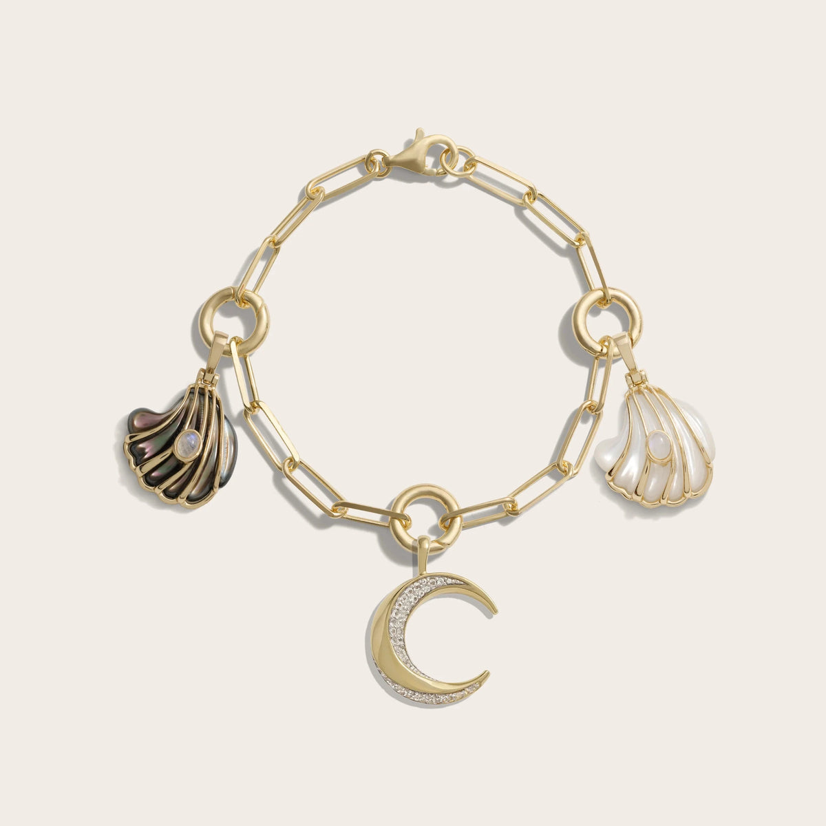Awe Inspired Bracelets 14K Yellow Gold Vermeil Seaside Charm Bracelet