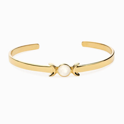 Awe Inspired Bracelets 14K Yellow Gold Vermeil Triple Moon Cuff