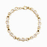 Awe Inspired Bracelets 14K Yellow Gold Vermeil / White Chunky Enamel Bracelet