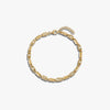 Awe Inspired Bracelets 14K Yellow Gold Vermeil / White Topaz Geo Link Tennis Bracelet