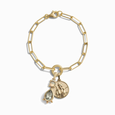 Awe Inspired Bracelets 14K Yellow Gold Vermeil Wild Goddess Charm Bracelet