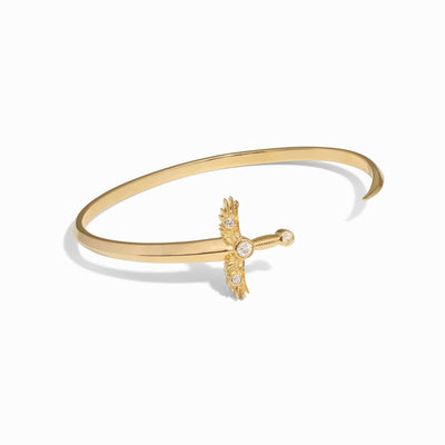 Awe Inspired Bracelets 14K Yellow Gold Vermeil Winged Sword Cuff