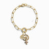 Awe Inspired Bracelets 14K Yellow Gold Vermeil Woman Power Charm Bracelet