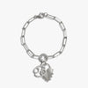 Awe Inspired Bracelets 925 Sterling Silver / Leo Spiked Heart Zodiac Charm Bracelet
