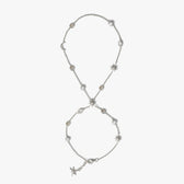 Awe Inspired Bracelets 925 Sterling Silver Midnight Reflection Hand Chain