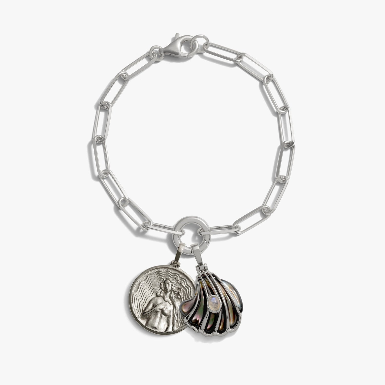 Awe Inspired Bracelets 925 Sterling Silver Ocean Goddess Charm Bracelet