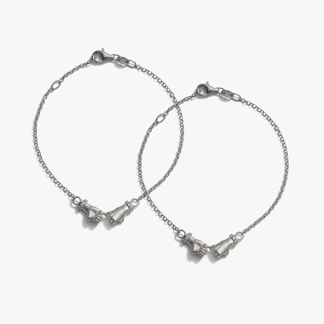 Awe Inspired Bracelets 925 Sterling Silver Pinky Promise Bracelet Set