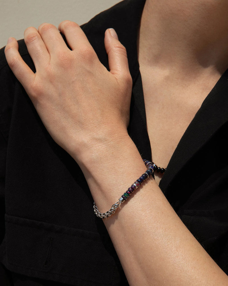 Awe Inspired Bracelets Black Opal Meditation Bracelet