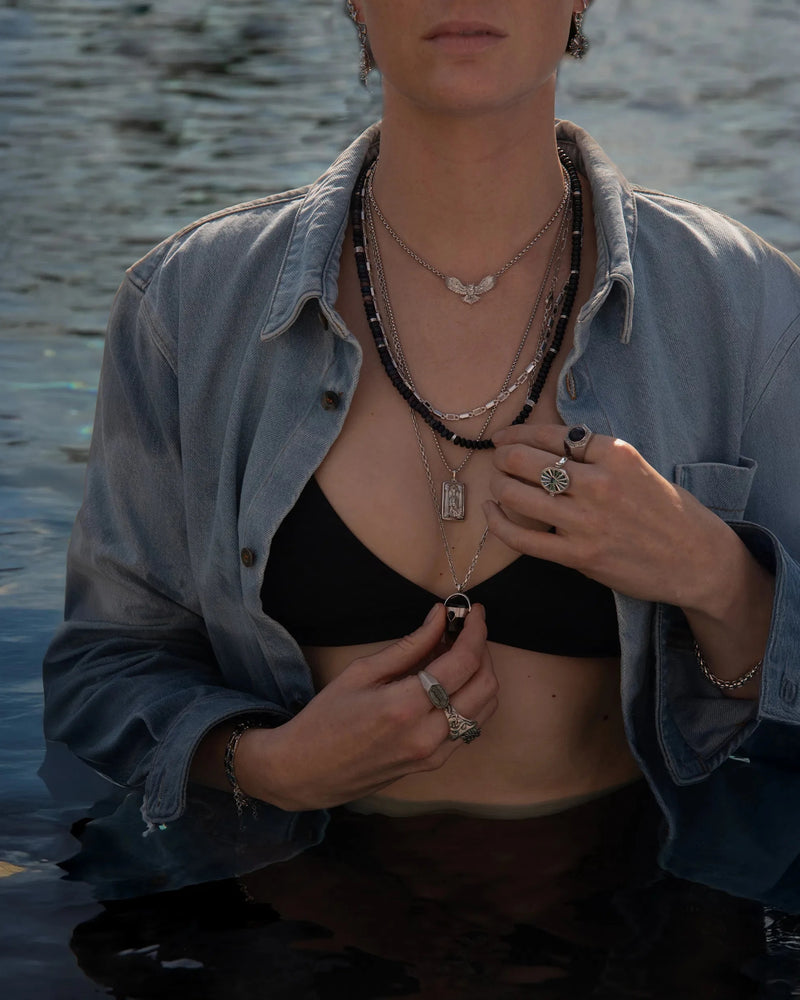 Awe Inspired Bracelets Black Opal Meditation Bracelet