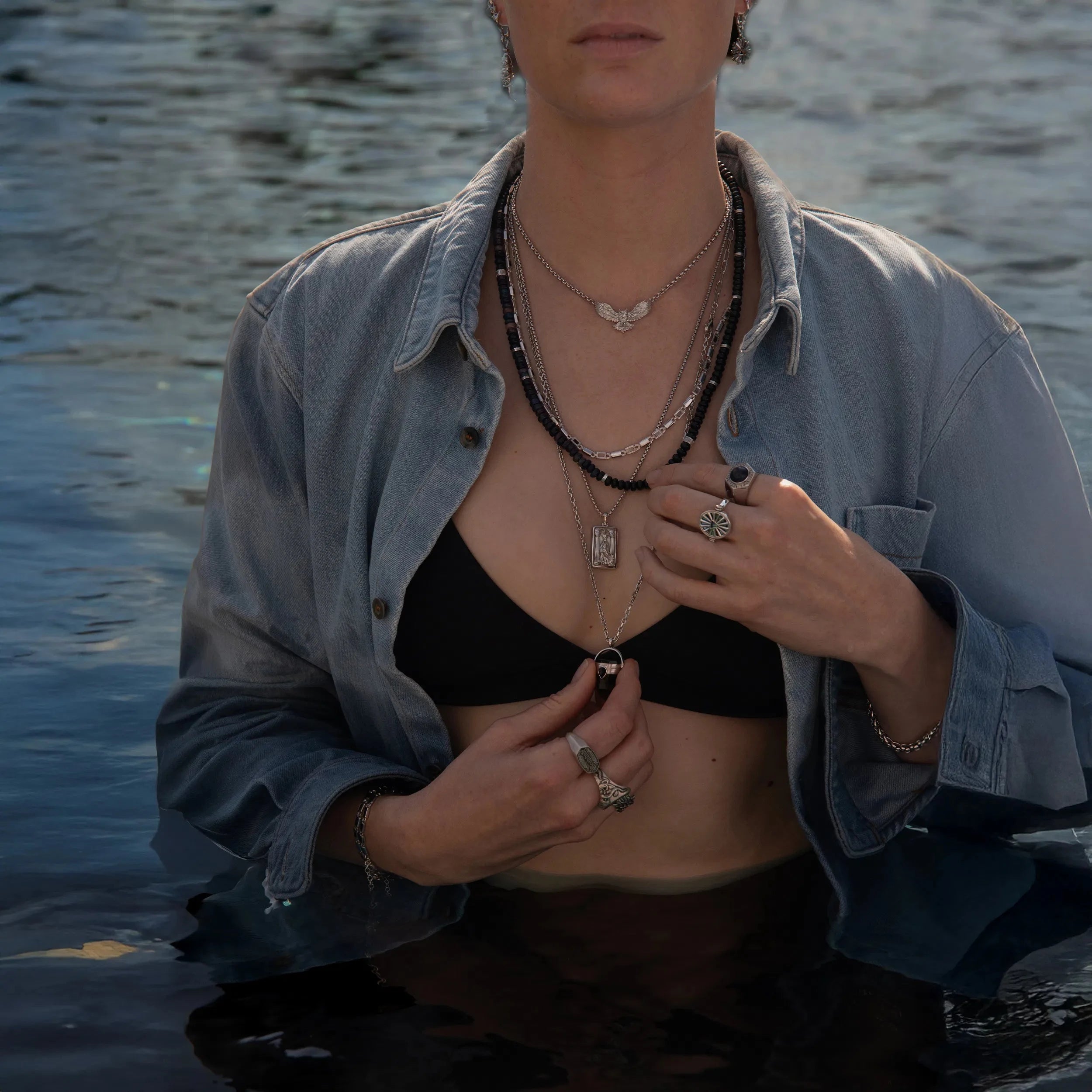 Awe Inspired Bracelets Black Opal Meditation Bracelet