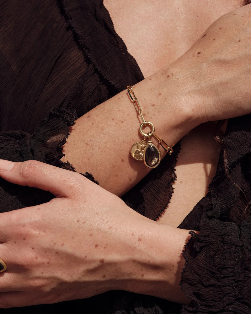 Awe Inspired Bracelets Black Pearl Triple Goddess Bracelet