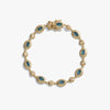 Awe Inspired Bracelets Blue Quartz / 14K Yellow Gold Vermeil / 6.7" Gemstone Tennis Bracelet