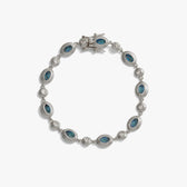 Awe Inspired Bracelets Blue Quartz / Sterling Silver / 6.7" Gemstone Tennis Bracelet
