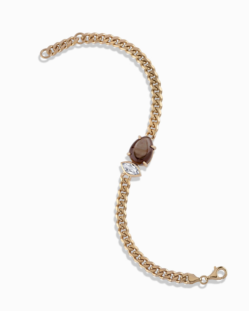 Awe Inspired Bracelets Deep Sea Black Mother of Pearl Chain Bracelet