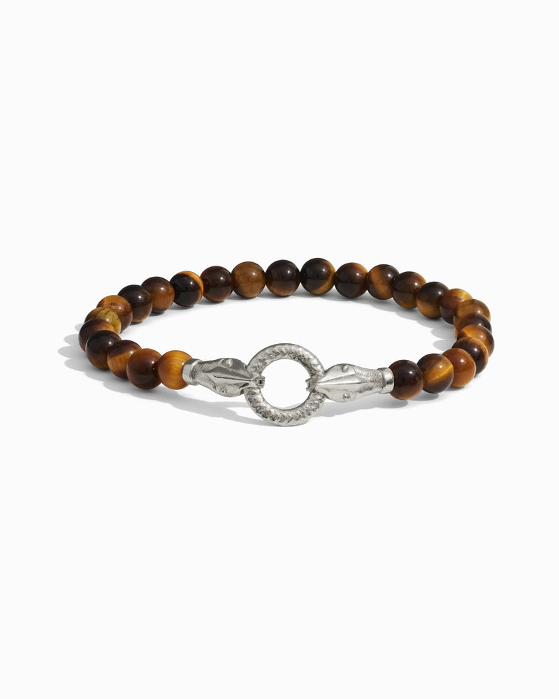 Awe Inspired Bracelets Double Snake- Mens Beaded Bracelet