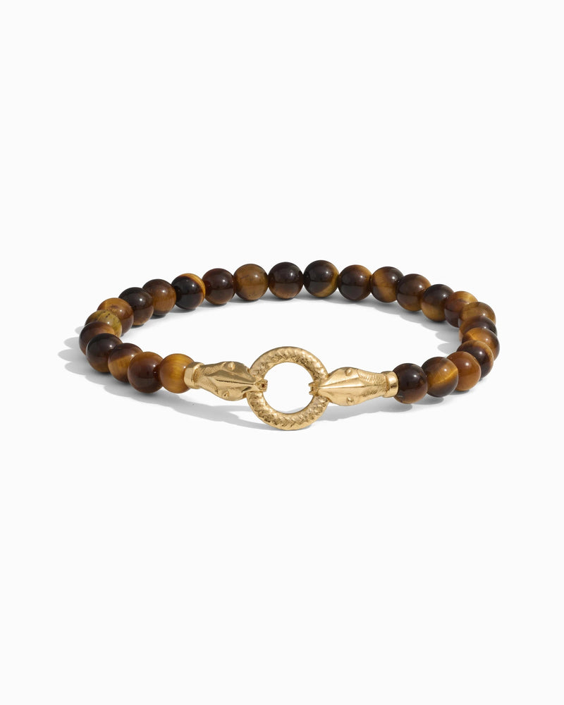 Awe Inspired Bracelets Double Snake- Mens Beaded Bracelet