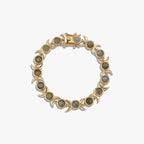 Awe Inspired Bracelets Labradorite / 14K Yellow Gold Vermeil / 6.75" Triple Moon Tennis Bracelet