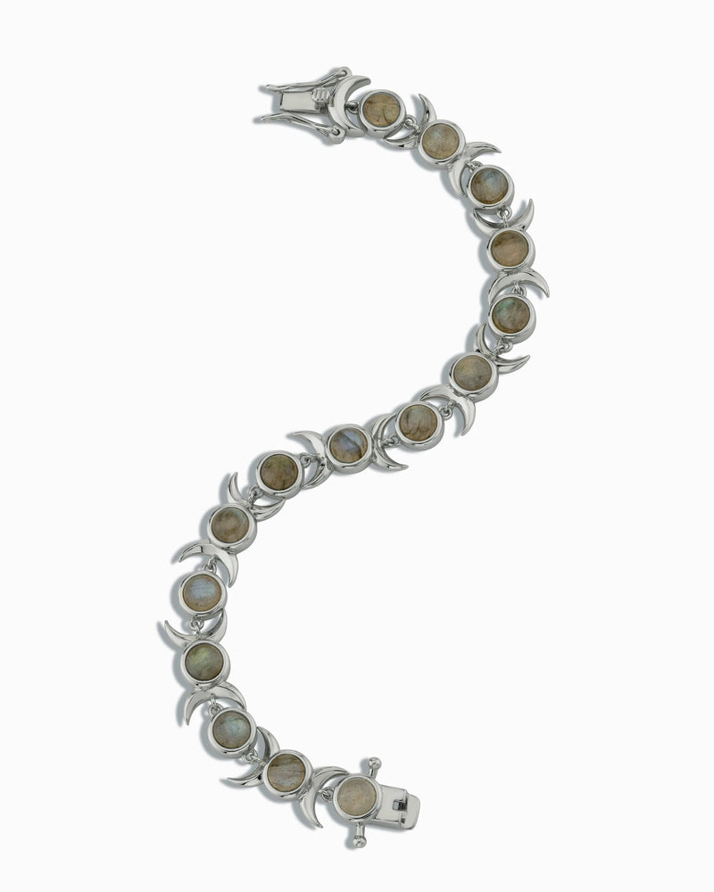 Awe Inspired Bracelets Labradorite Triple Moon Tennis Bracelet