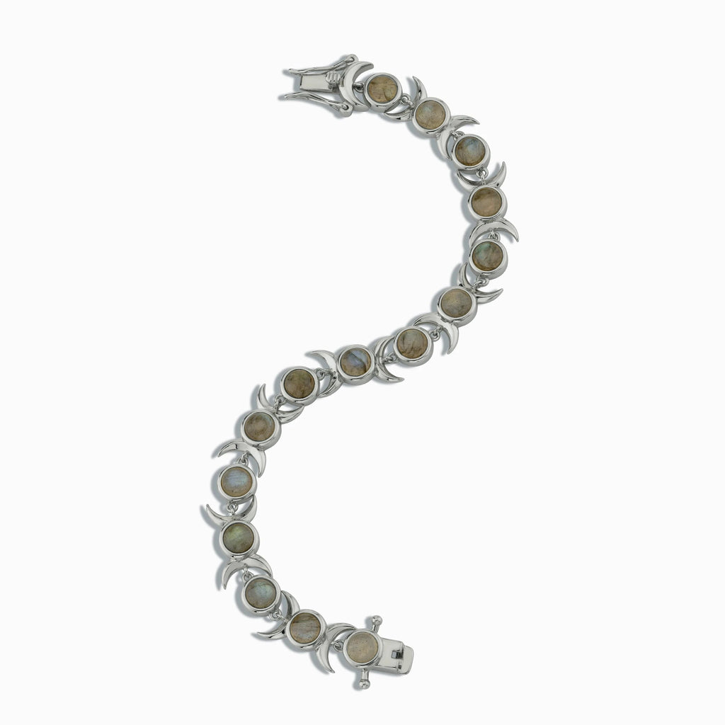 Awe Inspired Bracelets Labradorite Triple Moon Tennis Bracelet