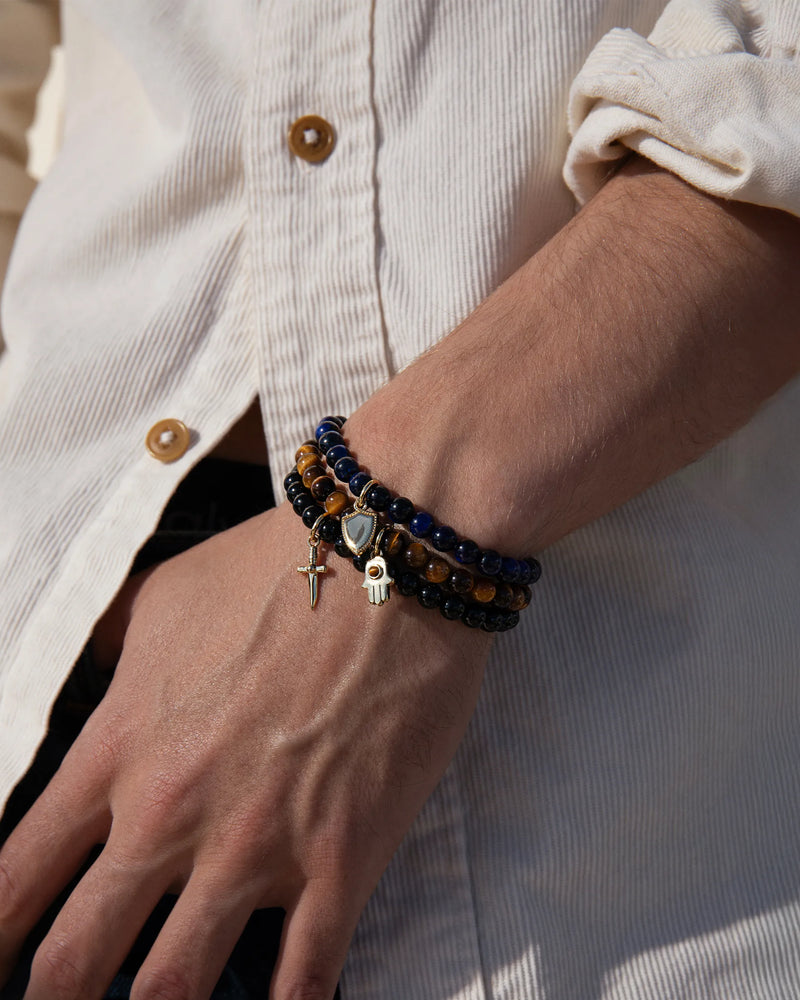 Awe Inspired Bracelets Men's Charm Beaded Bracelet