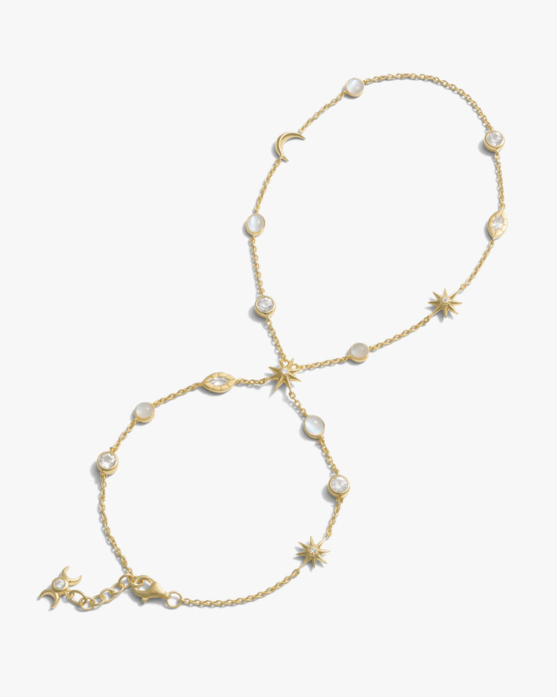 Awe Inspired Bracelets Midnight Reflection Hand Chain