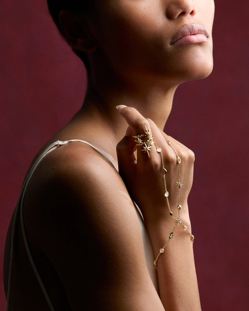 Awe Inspired Bracelets Midnight Reflection Hand Chain