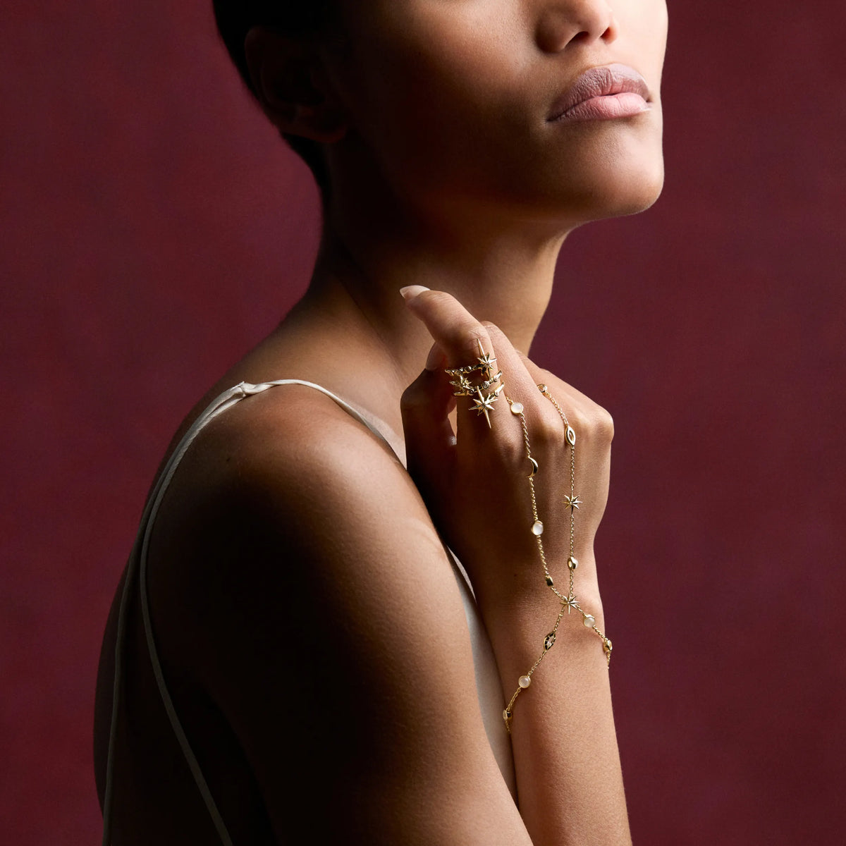 Awe Inspired Bracelets Midnight Reflection Hand Chain