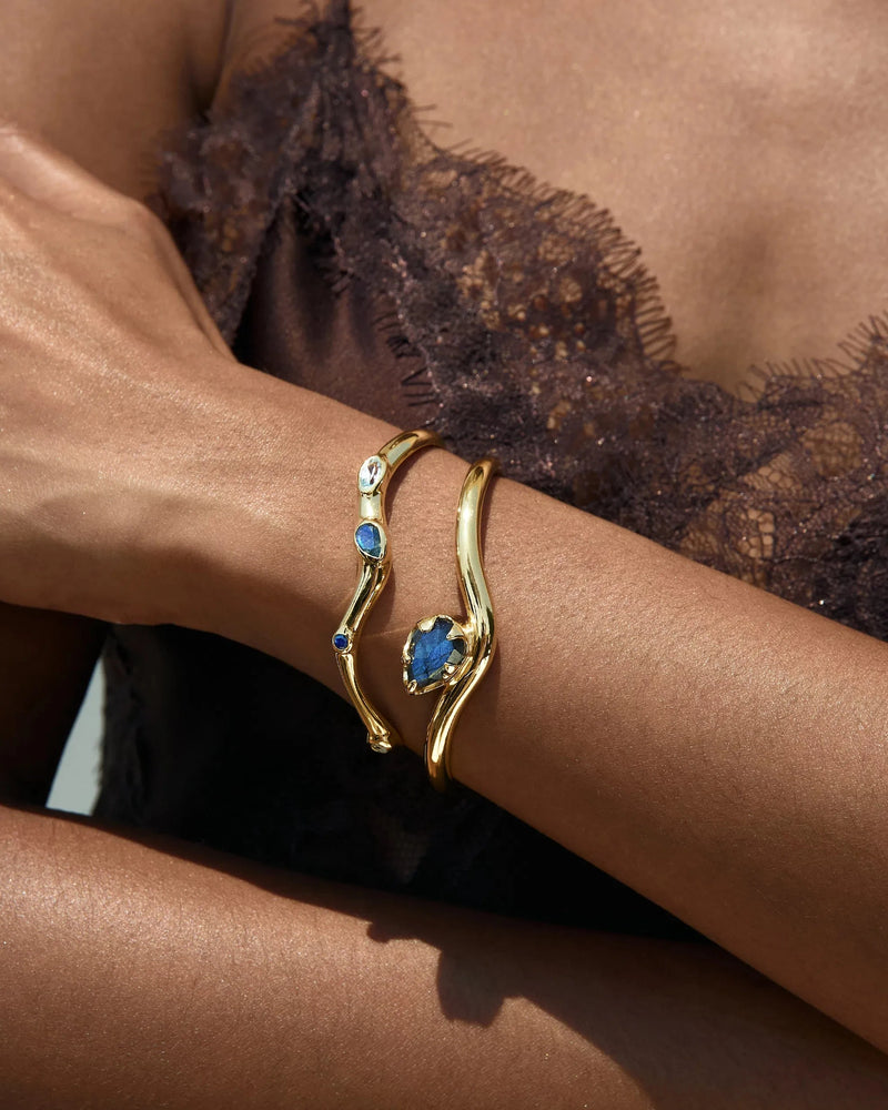 Awe Inspired Bracelets Molten Statement Gemstone Cuff Bracelet