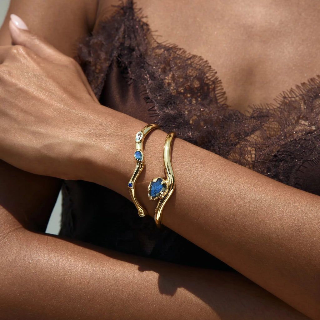 Awe Inspired Bracelets Molten Statement Gemstone Cuff Bracelet