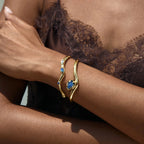 Awe Inspired Bracelets Molten Statement Gemstone Cuff Bracelet