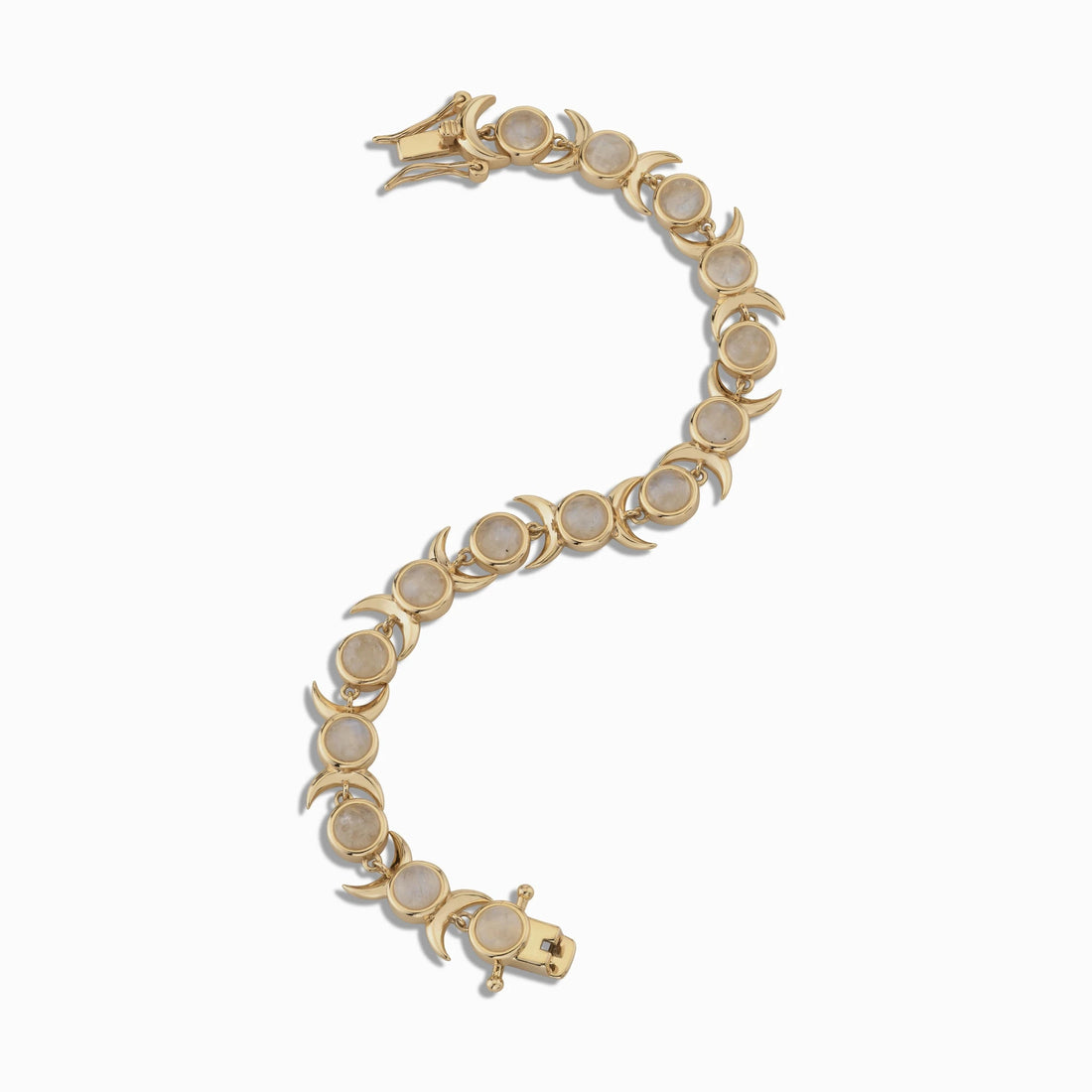 Awe Inspired Bracelets Moonstone Triple Moon Tennis Bracelet