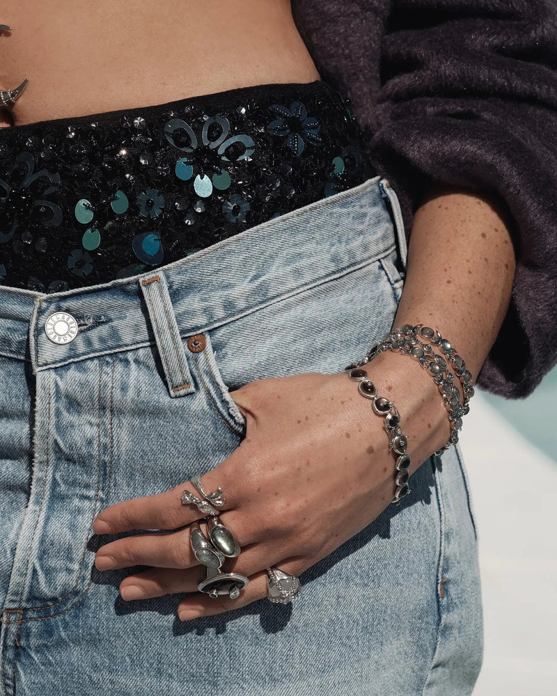 Awe Inspired Bracelets Organic Pearl Gemstone Tennis Bracelet