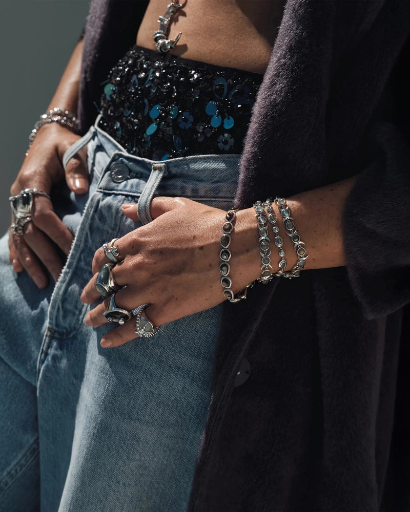 Awe Inspired Bracelets Organic Pearl Gemstone Tennis Bracelet