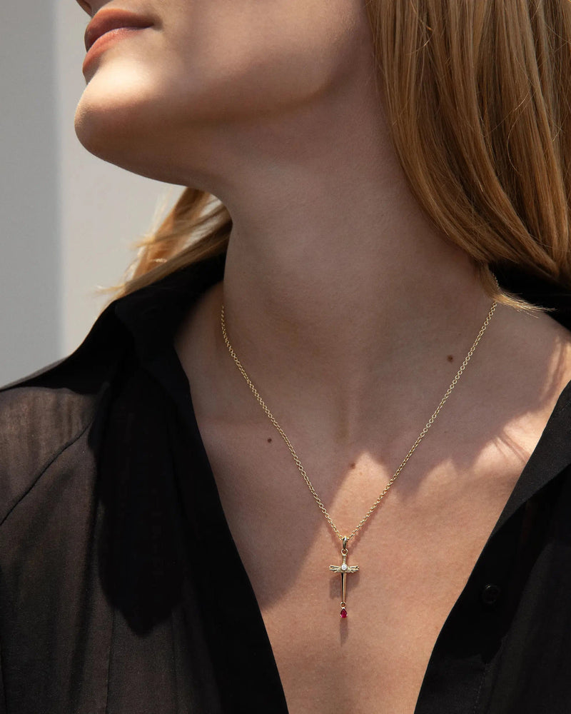 Awe Inspired Bracelets Ruby Sword Amulet