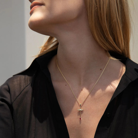 Awe Inspired Bracelets Ruby Sword Amulet