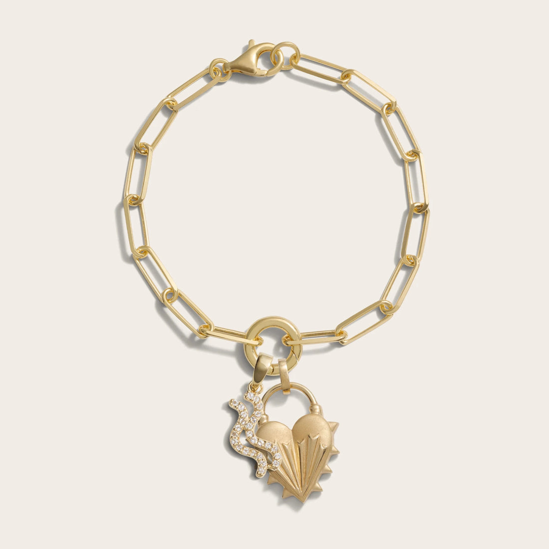 Awe Inspired Bracelets Spiked Heart Zodiac Charm Bracelet